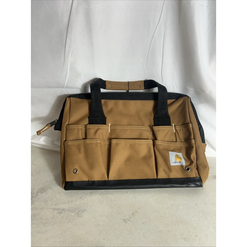 Brand New! Carhartt 14 Inch Heavyweight Tool Bag, Brown with 26 Pockets, NWT